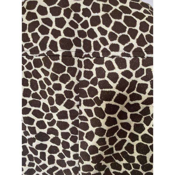 Akris Punto Vest Top Button Down Animal Giraffe Brown Sleeveless Lined C… - Picture 4 of 9